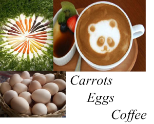 Coffee Eggs & Carrots