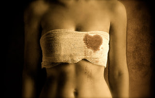 bleeding heart bandaged